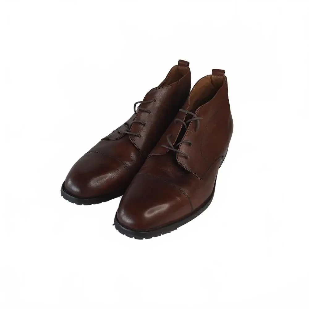 Paragon‎ Men's Brown Leather Lace-Up Boots Size 11